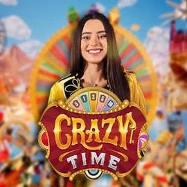 Crazy Time slot logo by Evolution at Lanista Casino
